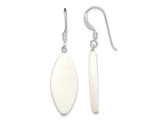 White Mother of Pearl Earrings in Sterling Silver
